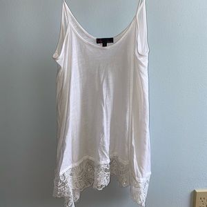White lace tank